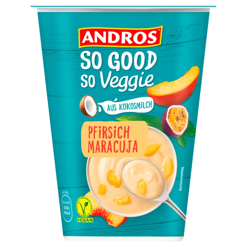 Andros So Good So Veggie Joghurtalternative Pfirsich Maracuja 400g